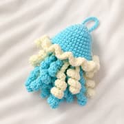 Crochet Jellyfish Lip Balm Holder Bag Charm