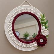 Beautiful Macrame Floral Miror