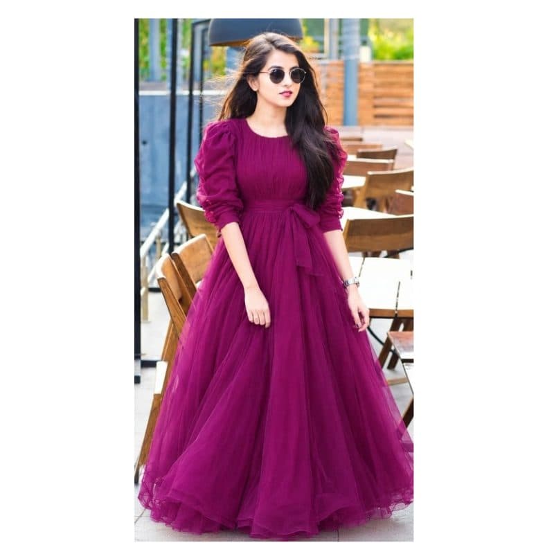 Stylish long gown dress
