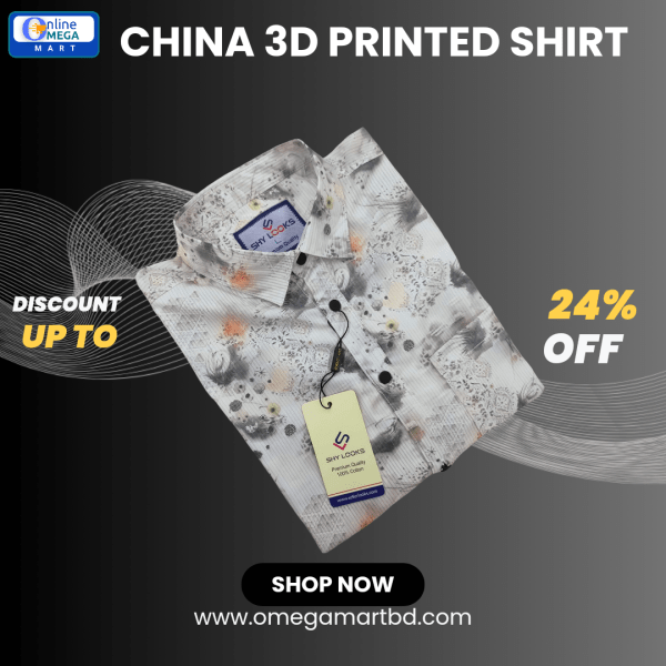 Premium Full Sleeve 3D Printed Shirt For Men