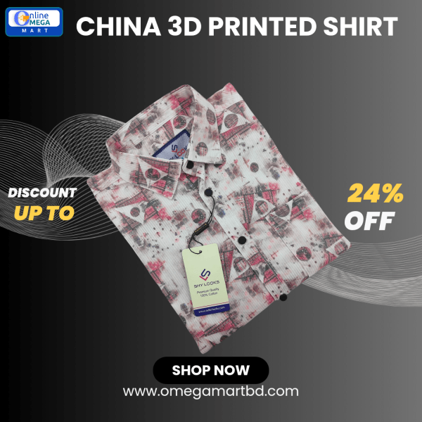 Premium Full Sleeve 3D Printed Shirt For Men