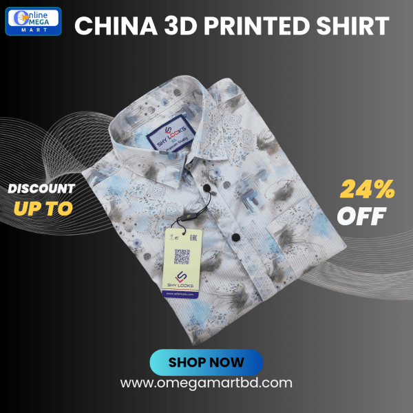 Premium Full Sleeve 3D Printed Shirt For Men