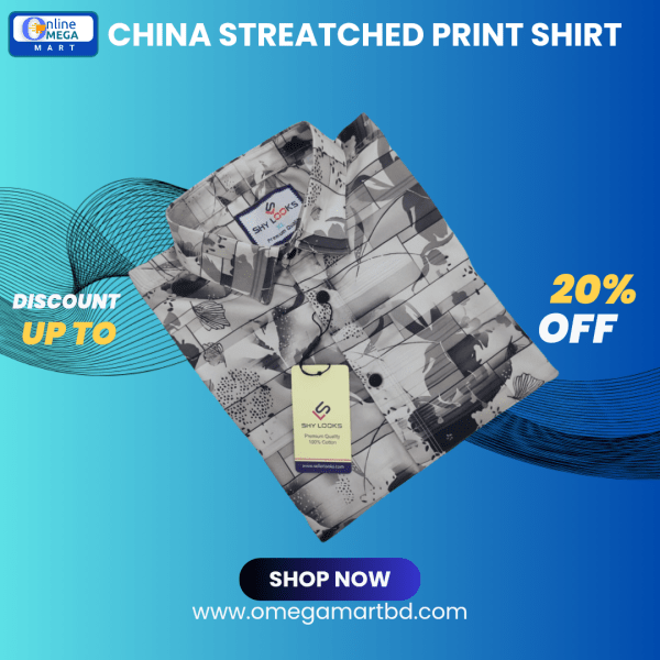 Shy Looks Premium Chinese Streatched Printed Shirt