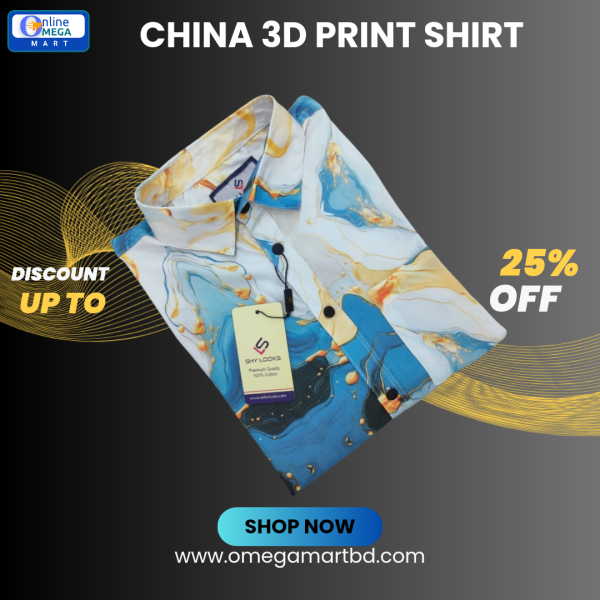 Men's Premium Full Sleeve Chinese 3D Printed Shirt