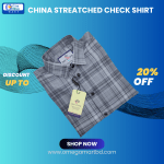 Shy Looks Premium Chinese Streatched Check Shirt