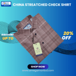 Shy Looks Premium Chinese Streatched Check Shirt