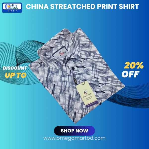 Shy Looks Premium Chinese Streatched Printed Shirt